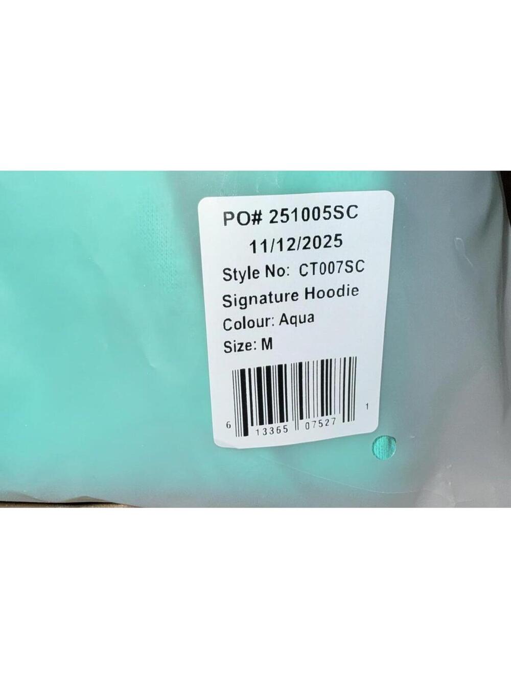 Comfrt Signature Hoodie Aqua Unisex size M New In Bag Oversized MSRP $120 - Picture 11 of 11